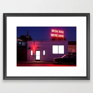 Society6 Wish You Were Here Framed Art Print